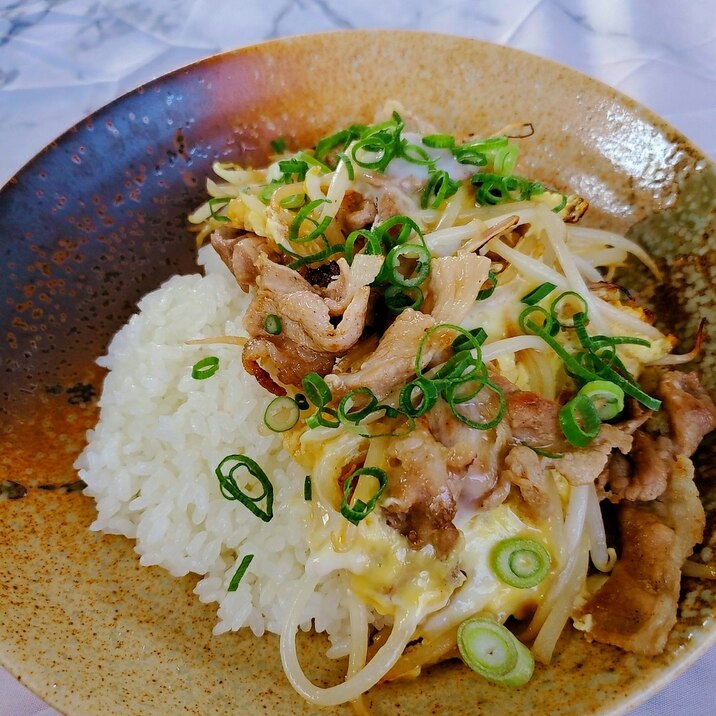 豚もや玉丼